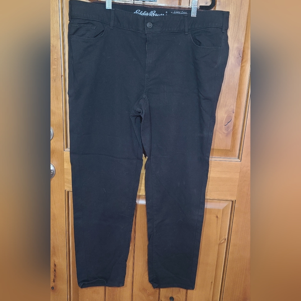 Eddie Bauer slightly curvy slim straight size 20w black jeans